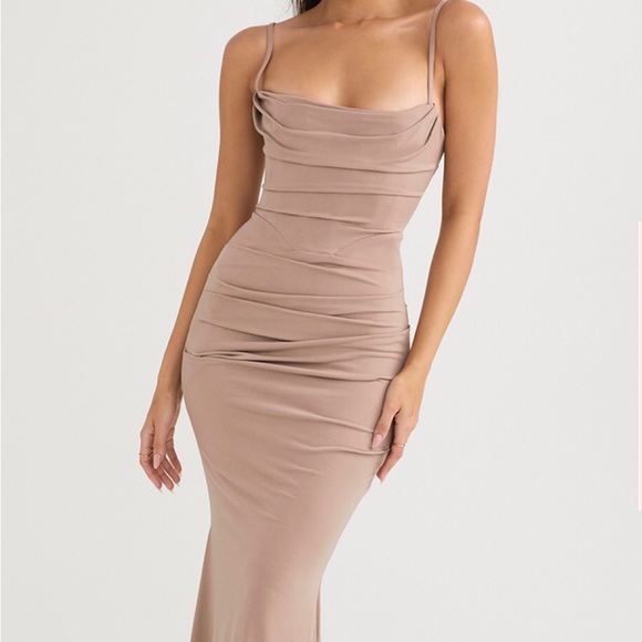 House of CB Dresses & Skirts - Milena almond Jersey corset maxi dress